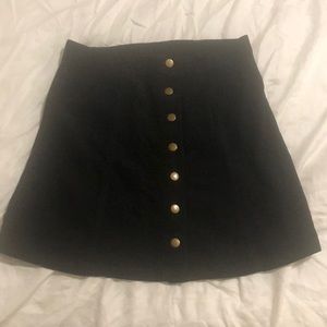 NWT black corduroy mini skirt